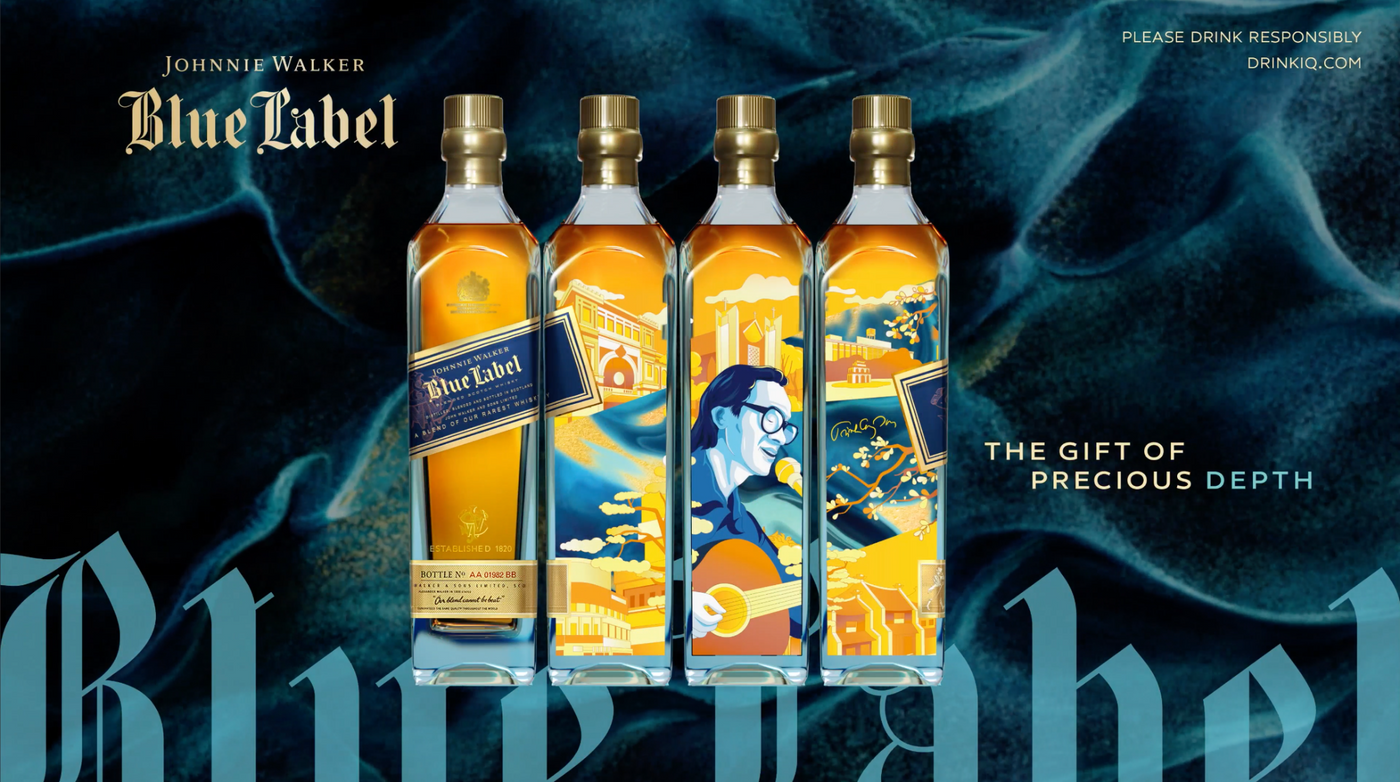 Bộ sưu tập Whisky tôn vinh Nhạc sĩ Trịnh Công Sơn từ Johnnie Walker Blue Label