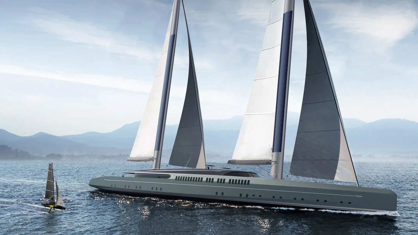 Royal Huisman công bố concept siêu du thuyền buồm WING 100 dài 100m