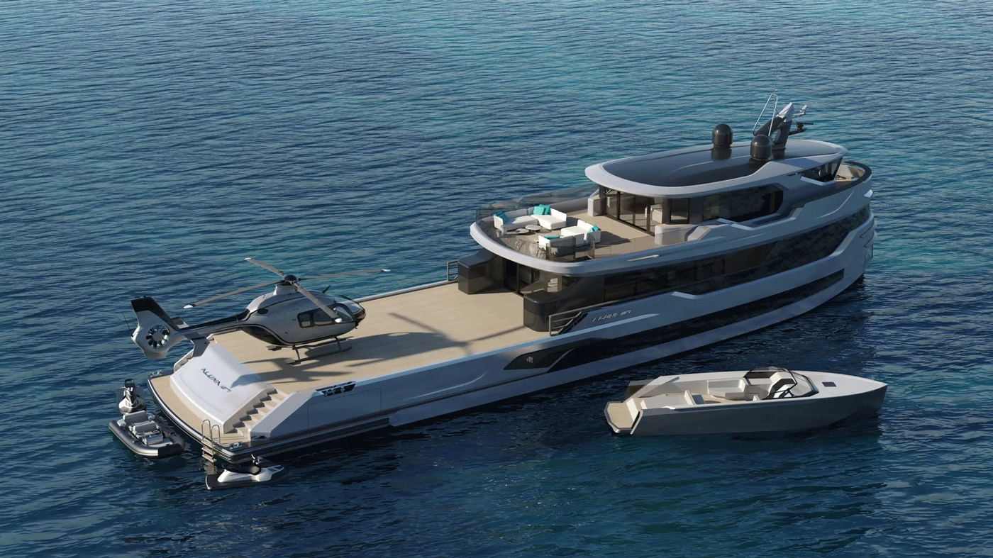Siêu du thuyền Aluna 127 đến từ FDC Yachts nổi bật với boong thuyền đa năng