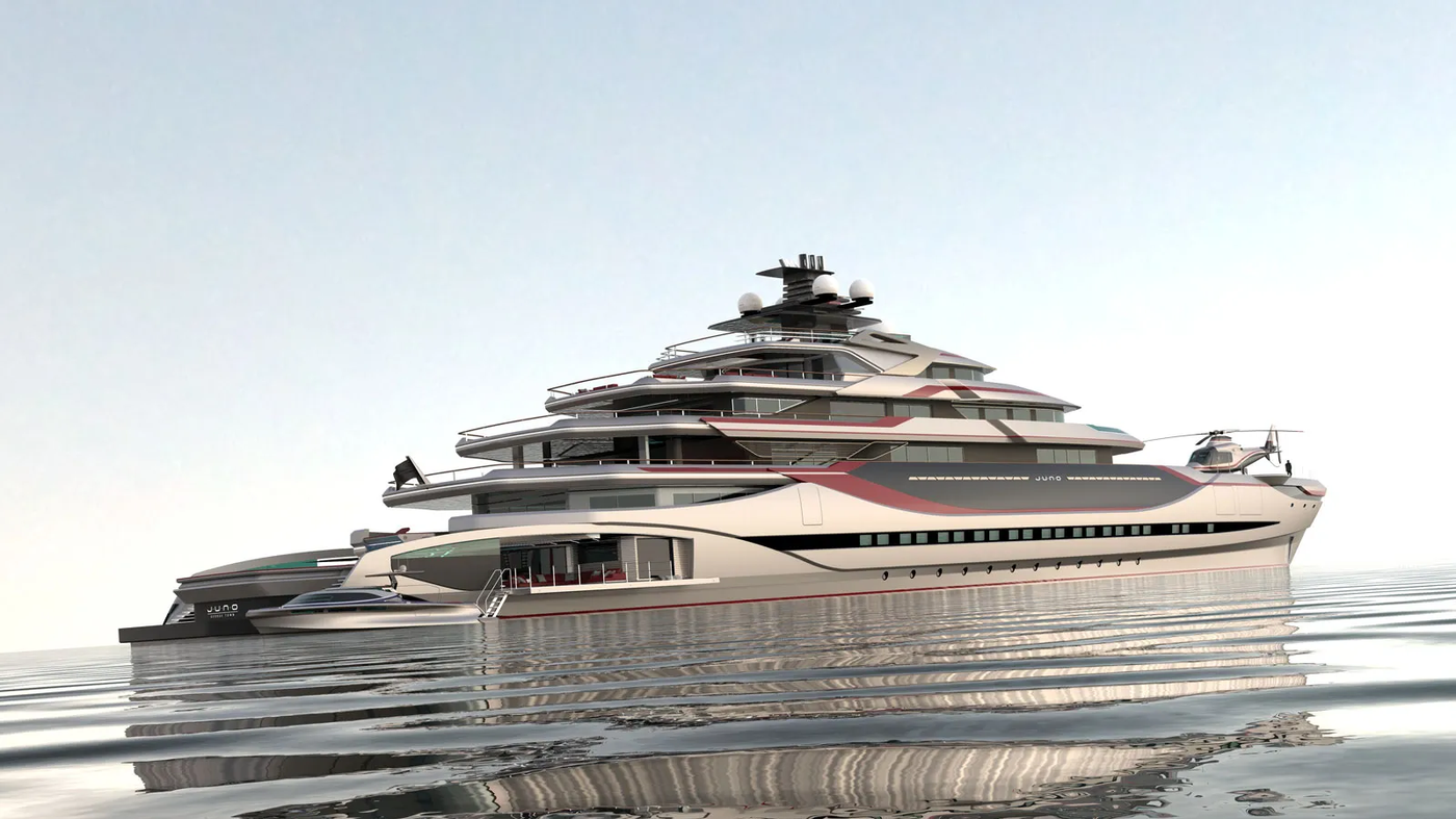NTK du thuyền lừng danh Ý Enzo Manca hé lộ concept gigayacht Juno dài 109m