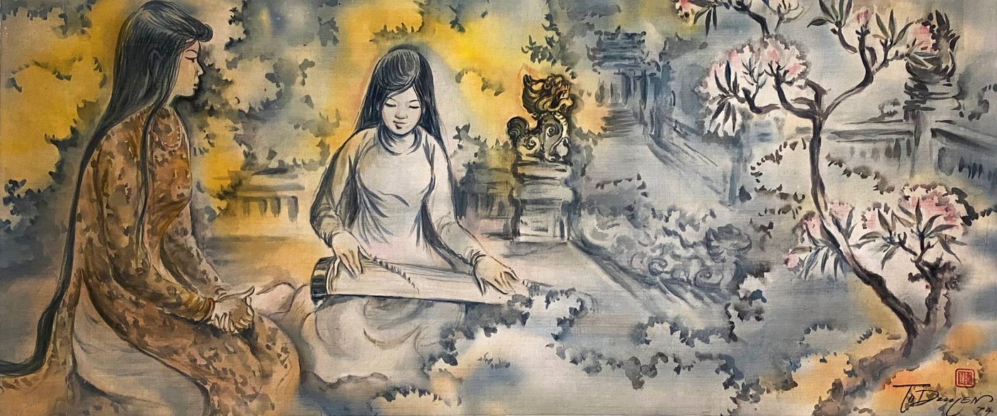 Triển lãm "Nhành Hương Xưa": Khám phá di sản của bậc thầy tranh lụa Tú Duyên