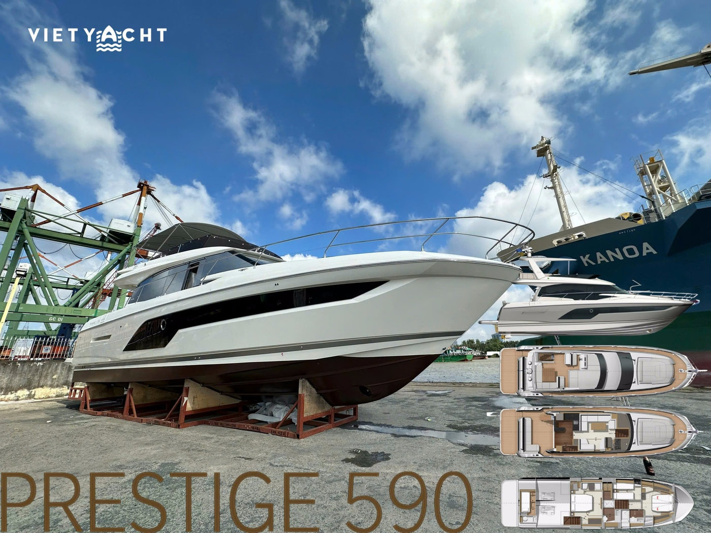 Vietyacht bàn giao chiếc du thuyền hạng sang Prestige 590 thứ 7 tại TP.HCM
