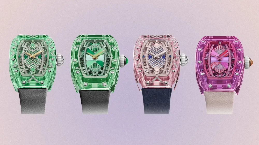 Richard Mille trình làng bộ tứ Sapphire Crystal Technicolor: "Bữa tiệc màu sắc" rực rỡ
