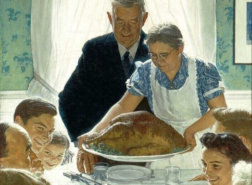 Norman Rockwell khắc hoạ giấc mơ Mỹ thời chiến thông qua "Freedom from Want"