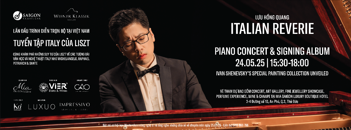 Lưu Hồng Quang – Italian Reverie: Đêm thăng hoa của âm nhạc, hội họa và giác quan