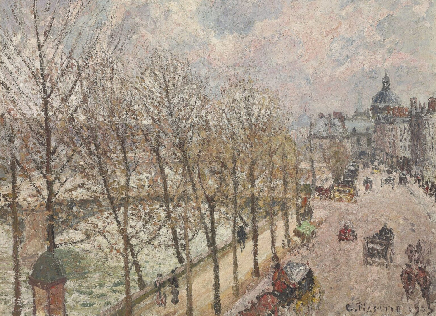 "Le Quai Malaquais et l’Institut": Ánh sáng và bóng tối trong kiệt tác của Pissarro